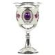 thumbnail image 5 of Cáliz de aleación de zinc con incrustaciones de gemas, copa de vino, copa de licor blanca tallada, copas de vástago para bar en casa, fiesta (plata, blanco, morado, patrón de flores al azar), 5 of 5
