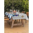 thumbnail image 2 of Outdoor Tablecloth with Umbrella Hole and Zipper, Hello Spring Rectangle Table Cloth 60x120 Inch Waterproof Tablecloth, Pastoral Purple Bottle Floral Gray Wooden Picnic Table Cover for Patio Camping, 2 of 7