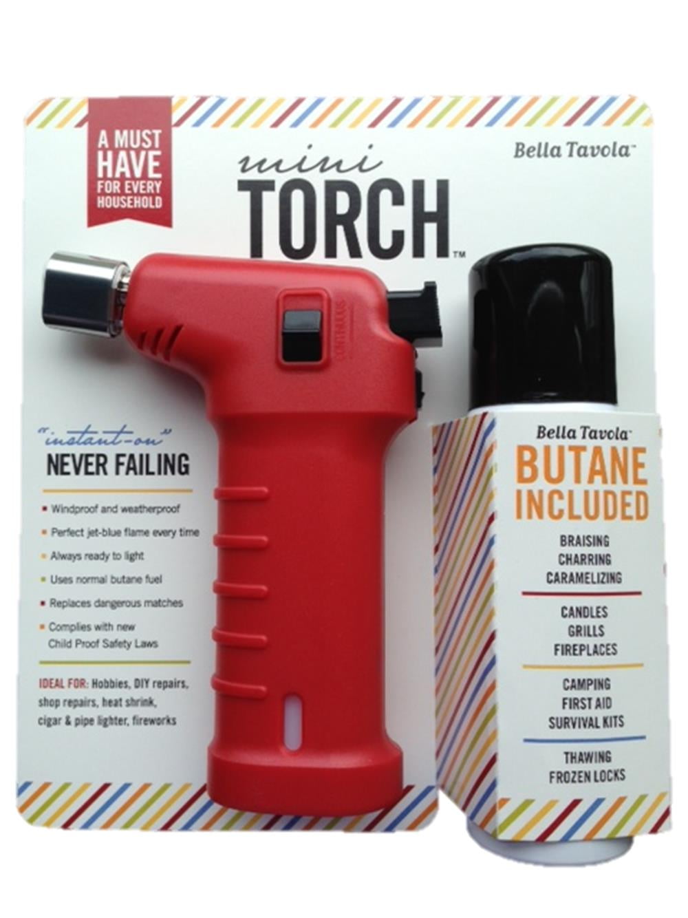Bella Tavola Mini Torch with Butane Fuel Red Walmart Canada