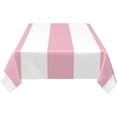 thumbnail image 5 of Pink Stripes, White Stripes, Striped Pattern Rectangle Table Cloth Soft Washable Oblong Tablecloth Covers for Kitchen & Table Linens 60" x 102", 5 of 8