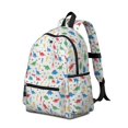 thumbnail image 2 of White Cartoon Dinosaurs Figures Pattern Cute School Backpack with Padded Back and Adjustable Shoulder Straps 13.4"x11"x4.7", 2 of 5