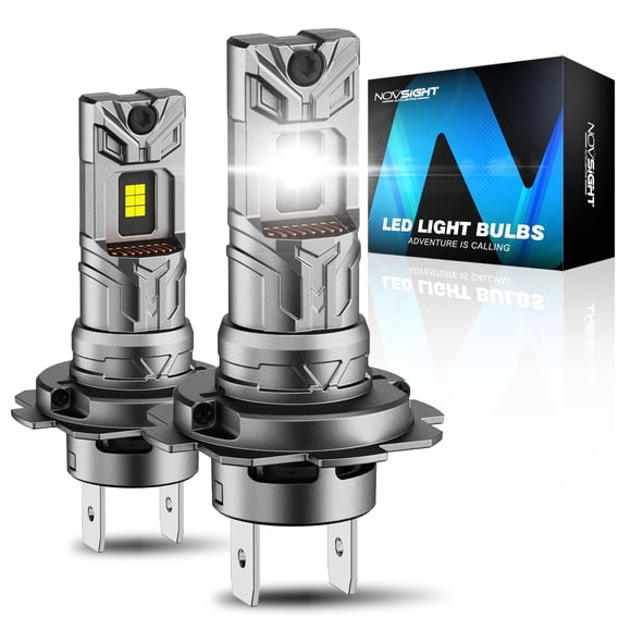 NOVSIGHT H7 LED Headlight Bulbs - 88000LM 800% Super Bright H7 Led Headlight Bulb, 90W 6500K Cool White High Beam and Low Beam Led H7 with