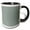 Black/White, variant on 3drose, Image of Large Square Sage Gray Muted Green Designer Color, 11oz Mug