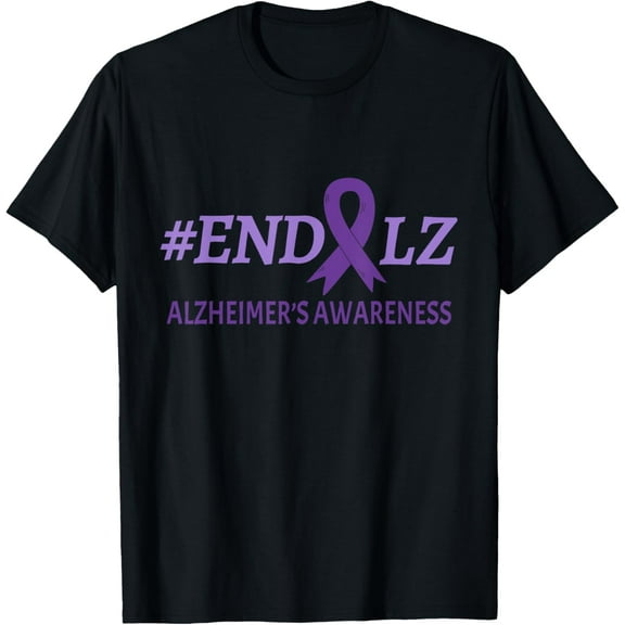 End ALZ Alzheimer's Awareness Purple Ribbon End Alzheimers T-Shirt