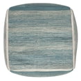 thumbnail image 3 of Trent Home Pouf Cube Boho en Coton Mélangé Bleu, 3 of 9