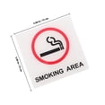 thumbnail image 2 of FONDOTIN Smoking Area Sign No Smoking Sign Multi Acrylic Clear Identification 1Pack, 2 of 7