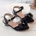 thumbnail image 4 of Zanarzt Girls Mary Jane Shoes Big Kids Girl Open Toe Dress Shoes Party Wedding Shoes Black,US 13, 4 of 5