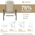 thumbnail image 5 of Arlopu Outdoor Dining Chairs Set of 4, Patio Stacking Chairs with All Weather Breathable Textilene for Backyard Porch Garden, 5 of 12