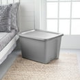 thumbnail image 4 of (2 packs) Large Storage Box, 18-gallon Plastic Storage Container with Snap-on Lid, 4 of 5