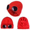 thumbnail image 5 of Windproof Ski Caps With Removable Glasses Thicken Sports Multi-function Cap, Khaki, 5 of 5