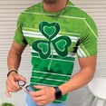 thumbnail image 1 of jsaierl T-Shirts pour Hommes St Patricks Days Trèfle Chanceux T-Shirts Graphiques Coton Tendance Manches Courtes Chandail Col Rond Grands et Grands T-Shirts Athlétiques, 1 of 9