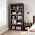 thumbnail image 7 of Jojoka 5 Tier Bookcase, Farmhouse Book Shelf with Storage Open Display Bookshelves, 67.4" Tall Book Case Wooden 5 Shelf Bookcase Home Decor Furniture for Home Office, Living Room, Bed Room - Cherry, 7 of 7
