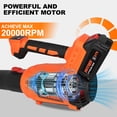 thumbnail image 6 of HOTREE Cordless Leaf Blower 600CFM 170MPH, 6 Speed Electric Leaf Blower with 2×2.0Ah Batteries for Lawn, Patio, Yard and Dust Cleaning, 6 of 7