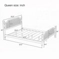 thumbnail image 4 of Timeless Charm Bed in Solid Pine & Rattan Polyester with Durable Natural Rattan Details, 4 of 10
