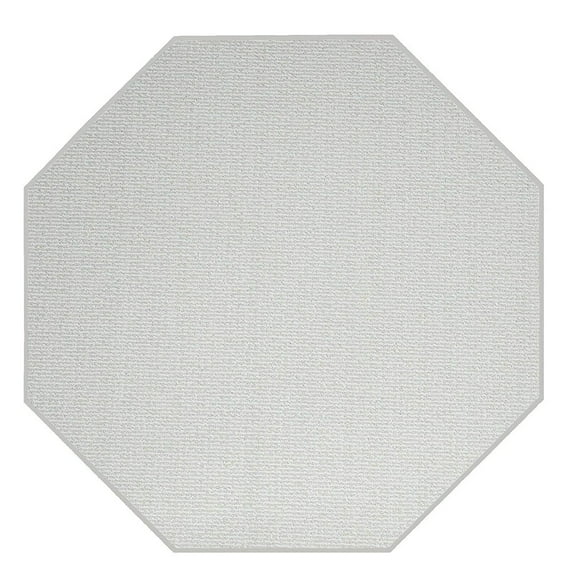 Furnish My Place Iconic Rug - 7 ft. Octagon, Ivory Cream, Custom Floor Rug for Patio, Garden, Hallway, Living Room