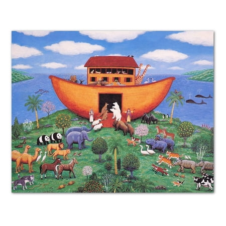 Noah's Ark Animal Pairs Kids Room Bible Story Art Print 16x20 Great Gift IDEA