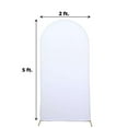 thumbnail image 3 of Efavormart 5ft White Spandex Fit Round Top Backdrop Frame Stand Cover, 2-Sided Wedding Arch Cover, 3 of 11
