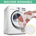 thumbnail image 6 of Strawberry Plants Fruit Flower Square Tablecloth,Waterproof Square Table Cover,Wipeable Spillproof Washable Table Cover for Home Kitchen Party Decor 42"X42"(107x107cm), 6 of 6