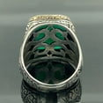 thumbnail image 4 of Mens Handmade Emerald Stone Ring Green Stone Ring Ottoman Style Men Ring Gift for Him 925k Sterling Silver Ring || Ali Baba Jewellery, 4 of 5