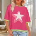 thumbnail image 2 of WRKEKC Short Sleeve Shirts for Women, Summer T-Shirts for Women, Women's Summer Casual Comfortable Printed Round Neck Short Sleeve Tops, 2 of 7