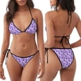 thumbnail image 3 of Fotbe Violet Traje de Baño para Mujer de Dos Piezas – Bikini Sexy de Tirantes Tipo Halter con Diseño Triangular, 3 of 6