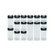thumbnail image 1 of Contenedores Herméticos AGBOX Acrílico 15 piezas Tapa Negra y Transparente, 1 of 4