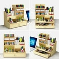 thumbnail image 5 of Catekro Desk Organiser, Pen Holder, Pen Box, Pen Holder Desk with Drawer for Home, Office and School（White）, 5 of 10