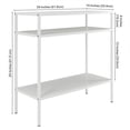 thumbnail image 6 of Maklaine Modern / Contemporary 24" Matte White Metal Side Table, 6 of 8