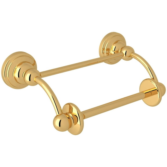 Perrin And Rowe U.6960 Edwardian Wall Mounted Pivoting Toilet Paper Holder - Brass
