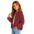 thumbnail image 3 of Grblisyd Girls Cardigan Comfy Kids Button Down Long Sleeve School Uniform Sweaters Cute Print Fall Winter Warm Jacket, 3 of 6