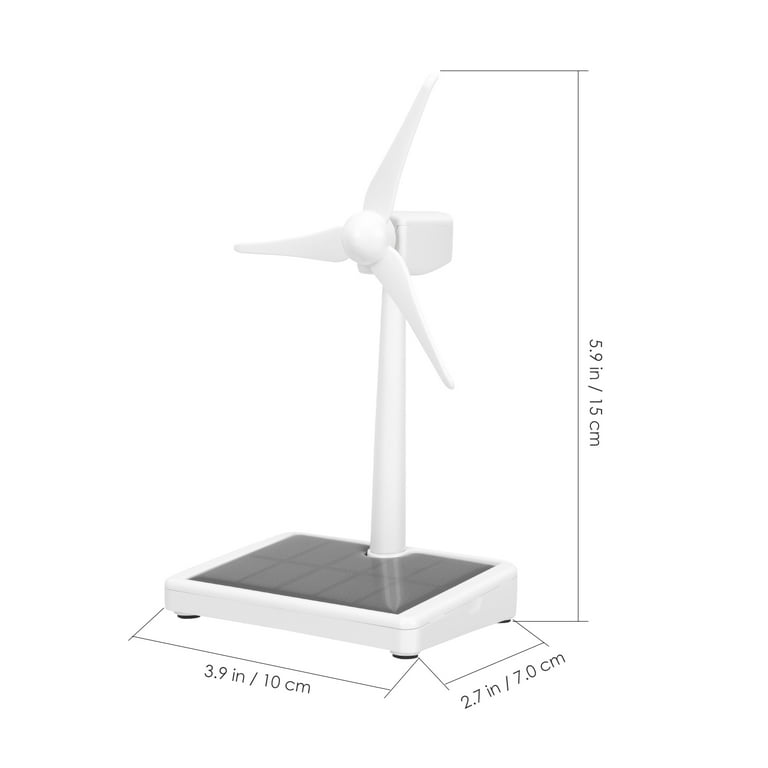 Wind Mill Toy, White Solar Wind Mill Toy Rotary Windmill Toy for Decorative  Item Or Teaching Tools, 14x9x26cm