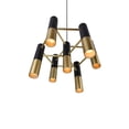 thumbnail image 2 of CWI Lighting Anem 7 Light Down Transitional Metal Chandelier in Black/Gold, 2 of 7