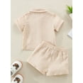thumbnail image 4 of Musuos Little Boys Casual Shorts Set, 2Y 3Y 4Y 5Y 6Y Short Sleeve Button-down Shirt with Elastic Waist Shorts Summer Outfit, 4 of 10