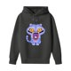 thumbnail image 4 of Moonsky Sudadera con capucha y cordón HUNTRX, estampado de grupo de chicas coreanas, jersey corto, suave y cómodo, top de manga larga para primavera y otoño. Gris oscuro 130, 4 of 5