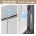 thumbnail image 5 of Sesslife 56-60" W × 60" H Shower Door with Explosion Proof Film, 1/4" Tub Door with Tempered Glass and Stainless Steel Handles, Semi-Frame Double Sliding Shower Door, SCGG Certified, Brushed Nickel, 5 of 8
