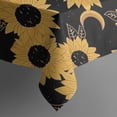 thumbnail image 5 of Black Moon Sunflower Pattern Square Tablecloth,Waterproof Square Table Cover,Wipeable Spillproof Washable Table Cover for Home Kitchen Party Decor 60"x60"(152x152cm), 5 of 6