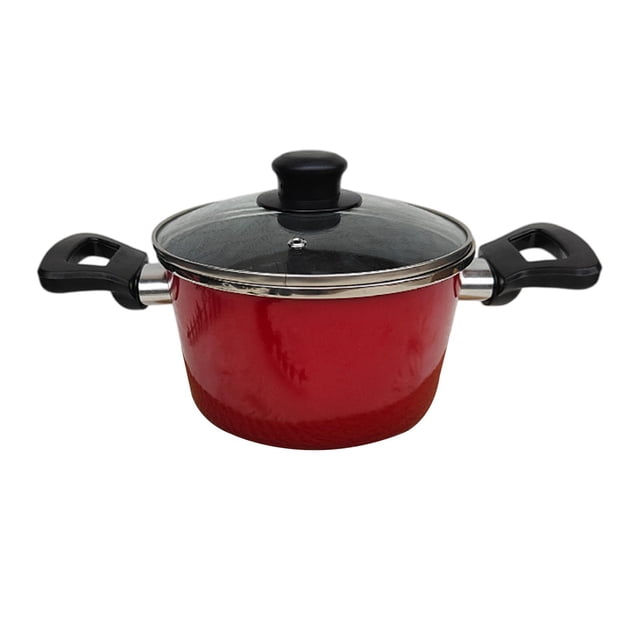 Luzkey Enamel Soup Pot Enameled Cookware Multipurpose Stewpot Cooking Pot for Camping Household Housewarming Gift Kitchen Restaurant 19cm