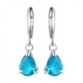 thumbnail image 3 of Boucles d'Oreilles Clous Mode Dames Diamant Coloré Goutte d'Eau Bijoux, 3 of 8