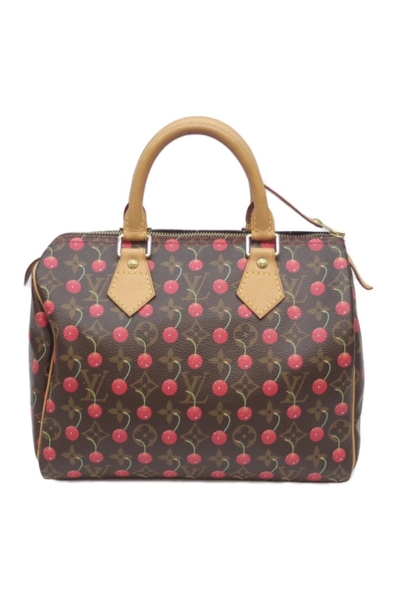 Pre-Owned LOUIS VUITTON 2005 Monogram Cherry Speedy 25 Boston Bag, Brown, Women's, M95009
