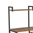 thumbnail image 2 of Wooden Utility Storage with 5 Shelves and Wire Basket, Brown and Black, 2 of 6