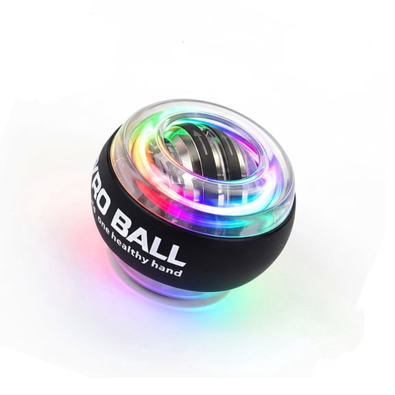 Gyro Ball Wrist Exerciser with Auto-Start and LED Lights, Forearm Grip Strength Trainer for Hand and Wrist Workouts