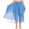 thumbnail image 4 of MSemis Women's Dance Skirt Belly Dancing Skirts Long Layered Skirt, 4 of 4