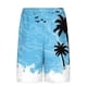thumbnail image 4 of Ceisia Men's Light Blue Ocean Wave Palm Tree Print Beach Shorts with Quick Dry Stretch Fabric and Anti-Exposure Liner Multicolor XL Gifts, 4 of 6
