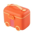 thumbnail image 4 of Caja de viaje para leche en polvo para bebé, segura, a prueba de humedad, dispensador portátil de leche en polvo con asa, color naranja rojizo., 4 of 14