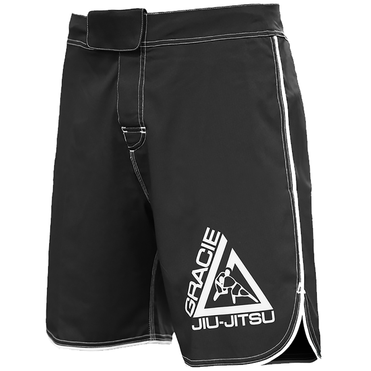 Gracie JiuJitsu Ultralight 4Way Stretch MMA Fight Shorts Black