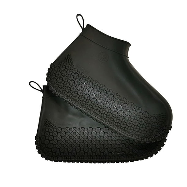 Funda para zapatos de lluvia para días lluviosos, antideslizante, con suela gruesa, para hombres y mujeres, para botas de lluvia, para exteriores, L, 11,4 pulgadas, con clips para zapatos