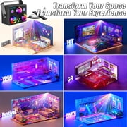 Party Lights,Disco DJ Strobe Light Stage Disco Ball Projector Effect Rave Dance Club Light Sound Activated with Remote Control for Parties Home Show KTV Pub Dance Karaoke Christmas