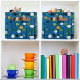 thumbnail image 6 of Yayeee Canvas Storage Basket with Handles for Shelves Fabric Bins Closet Organizer, Blue Abstract, 6 of 8