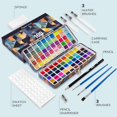 thumbnail image 4 of Zenacolor Watercolor Paint Set with 100 Colors - Water Color Pallet Adult & Kids with 3 Brush Pens - Vibrant, Neon, Pastel & Metallic Watercolor, 4 of 6
