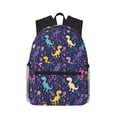 thumbnail image 1 of Disketp Colorful Dinosaur Mochila Ligera Clásica con Múltiples Bolsillos, Mochila Casual para Hombre y Mujer, Ideal para Escuela, Trabajo y Viajes, 1 of 6